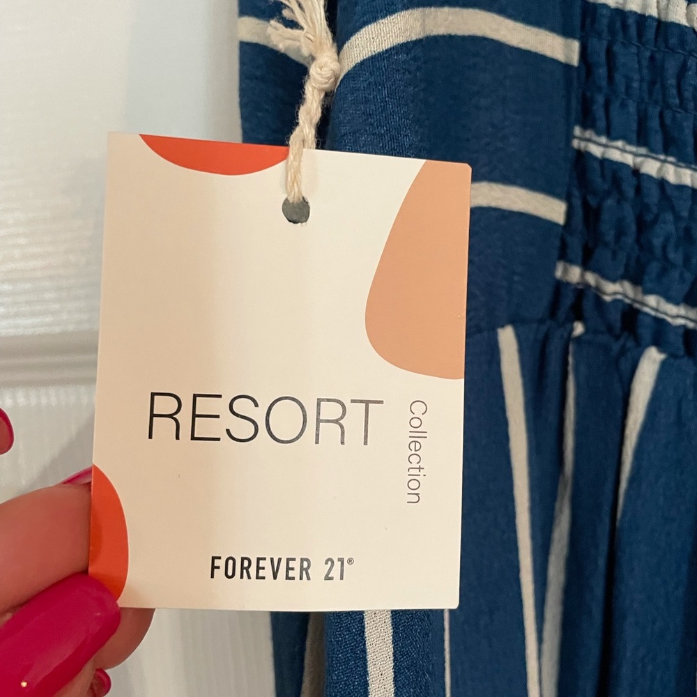 Forever21 Resort Collection Striped Jumpsuit, LGE - Picture 5 of 10